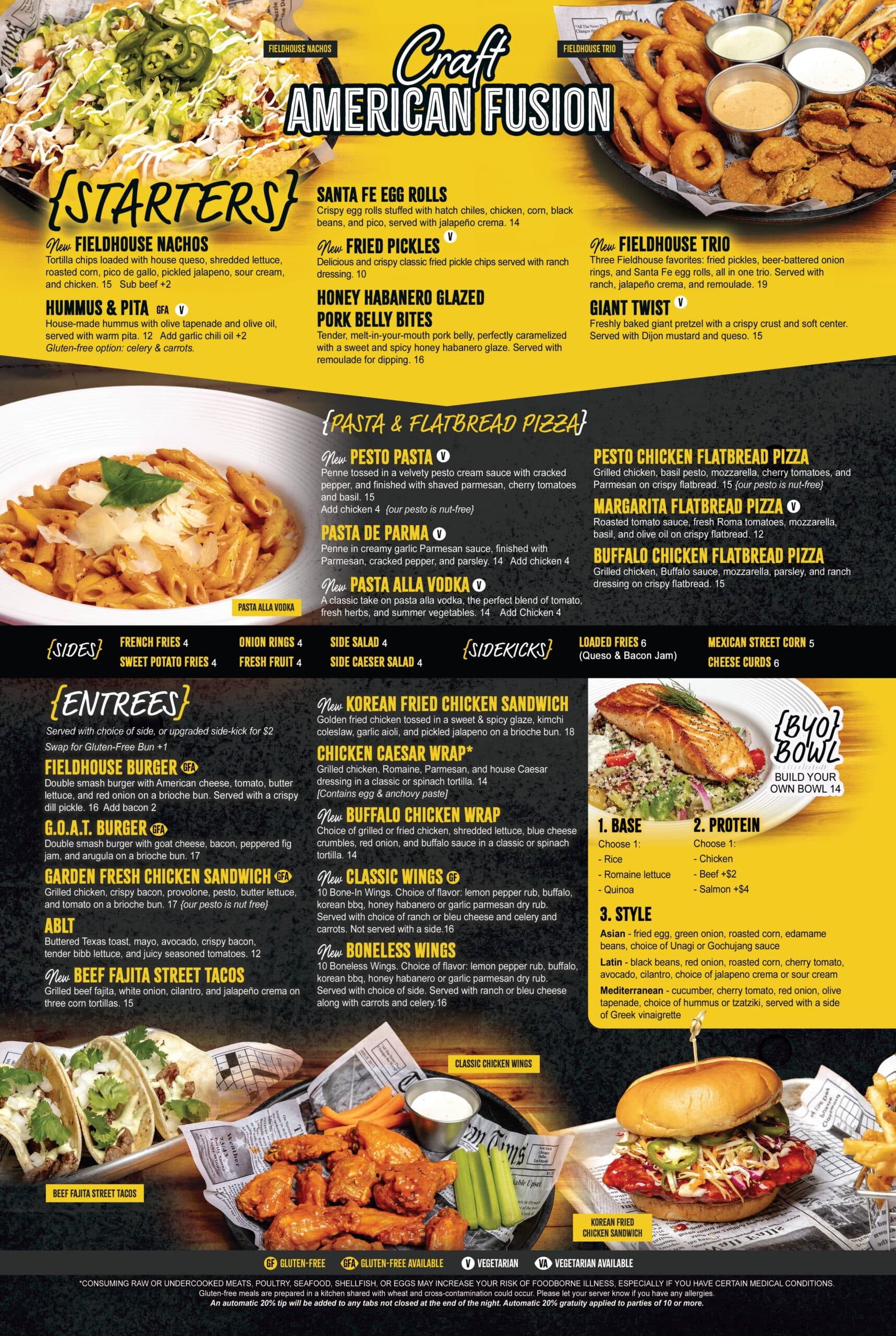 Menu page 1